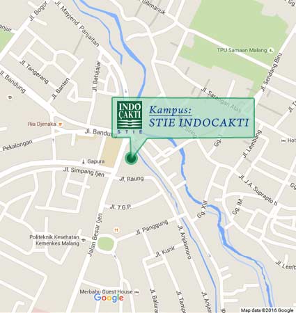 Lokasi dan Peta (Google Map) Sekolah Tinggi Ilmu Ekonomi Indocakti Malang Hybrid Nomor